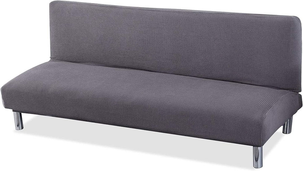 Thumbnail: Sofa bed cover futon couch cover stretch armless sofa bed slipcovers Dark brown