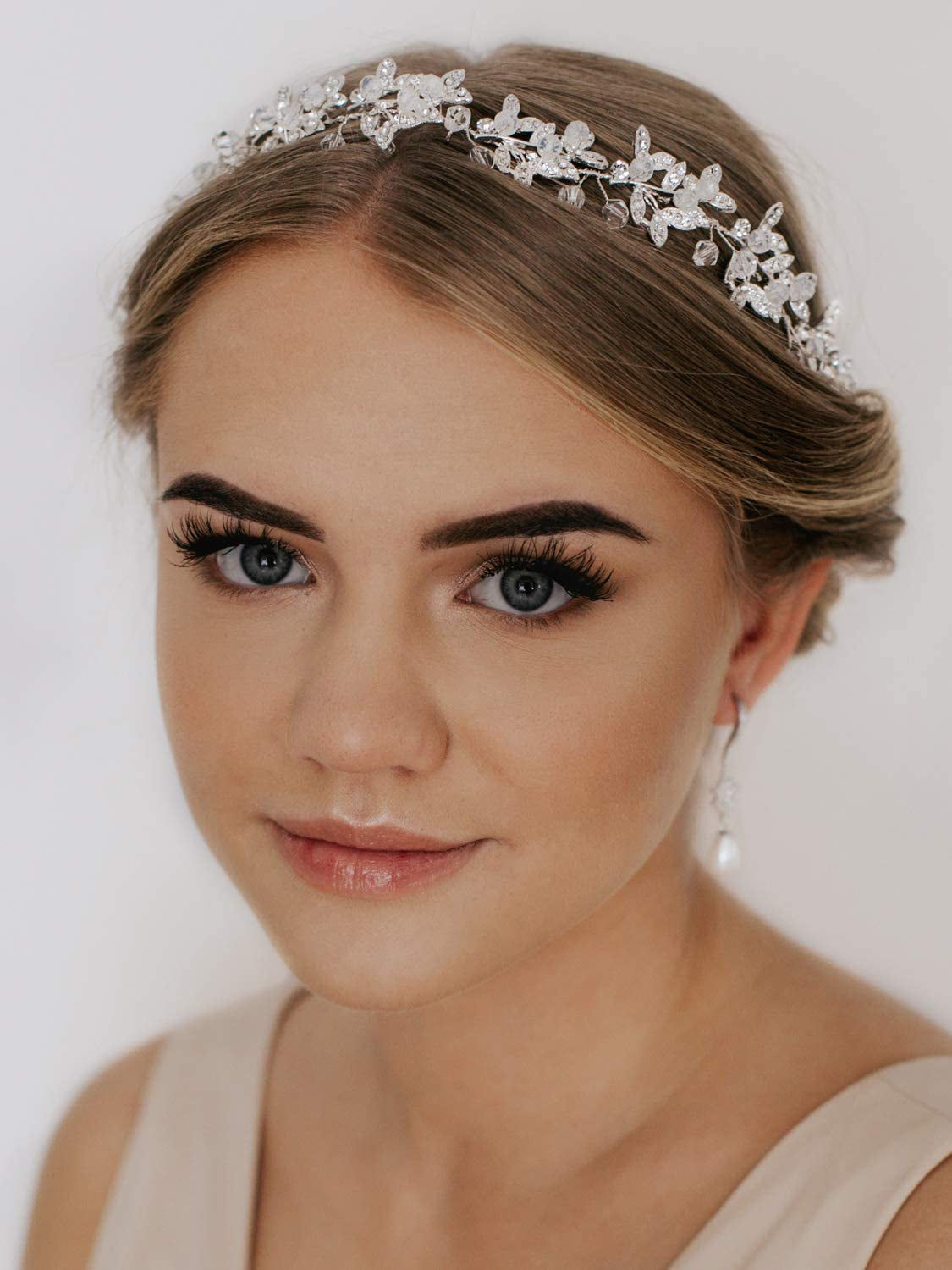 Silver Rhinestone Wedding Headband Tiara Crystal Headpiece Bridal Hair Accessori