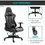 Thumbnail: PU Leather Gaming Chair with Adjustable Head Pillow and Lumbar Support, Black