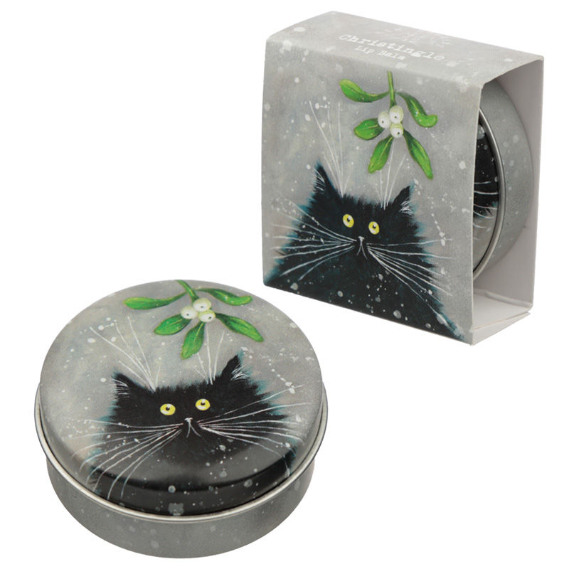 Thumbnail: Christmas Kim Haskins Cat Lip Balm in a Tin [Pack of 2] Novelty Gift