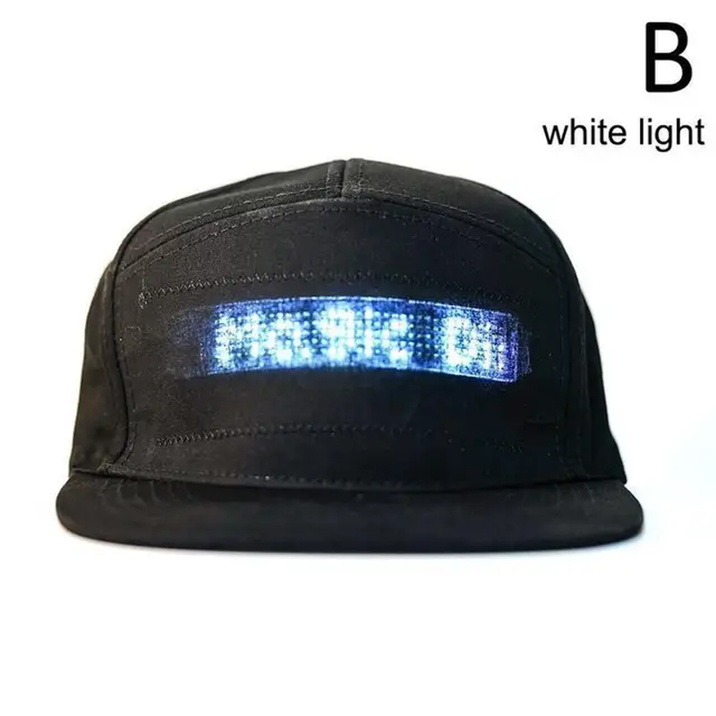 Thumbnail: Bluetooth LED Hat Programmable Scrolling Message Display Board Baseball Cap [1]
