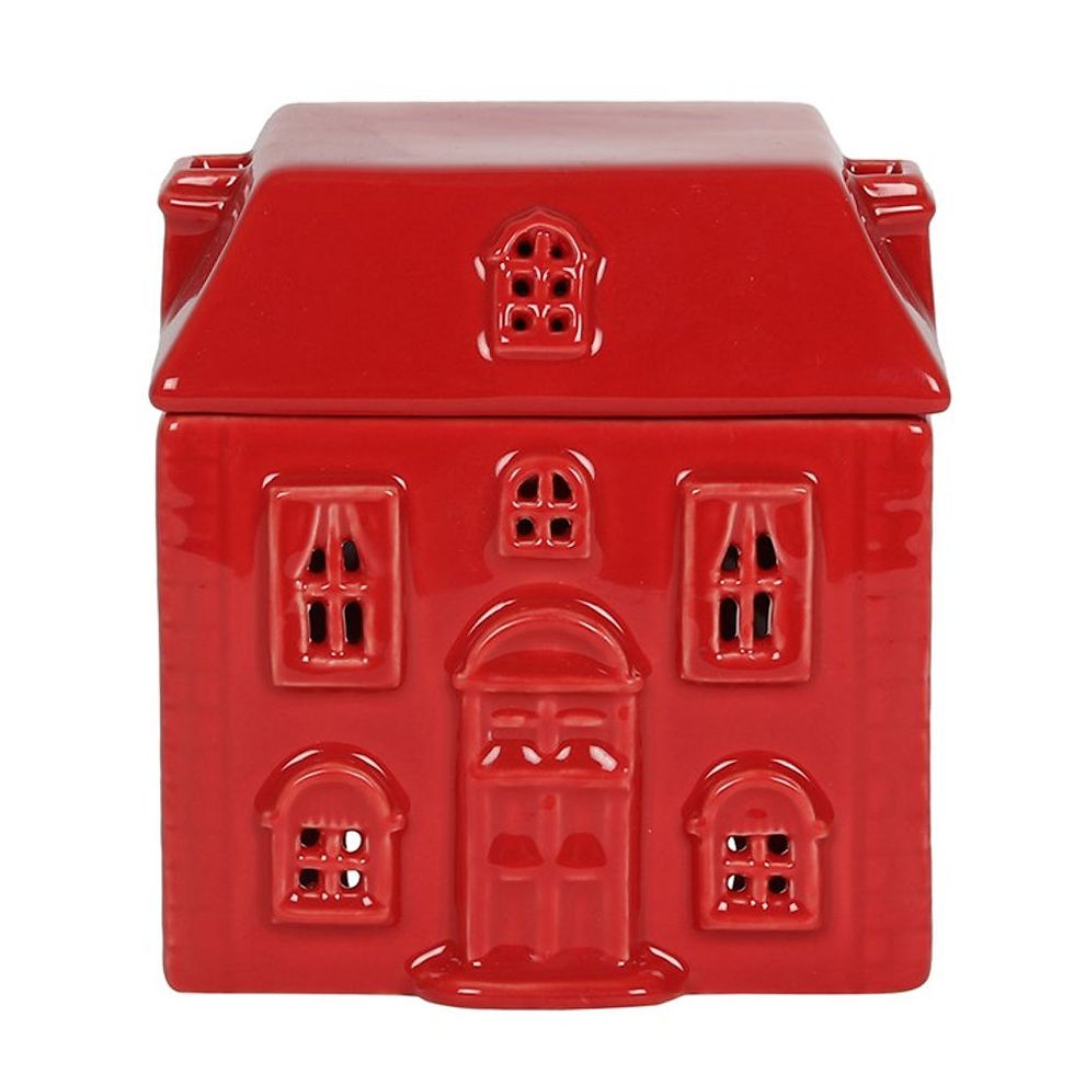 Thumbnail: Red Ceramic House Oil Burner