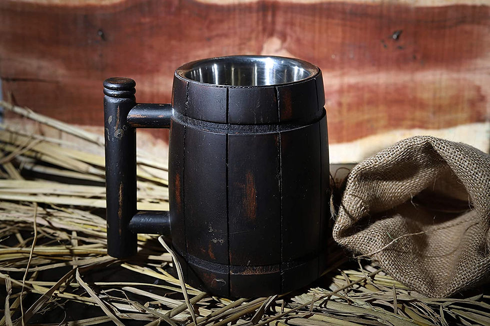 Thumbnail: Handmade Wooden Beer Mug with 18oz Stainless Steel Cup | Great Beer Gift Ideas W