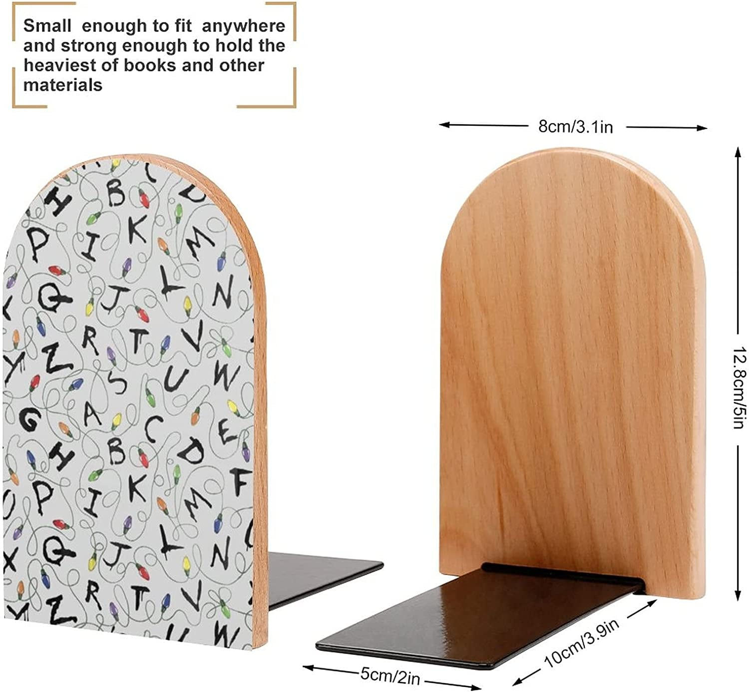 Enigmatic Wood and White Bookends: A Modern Touch for Your Shelves