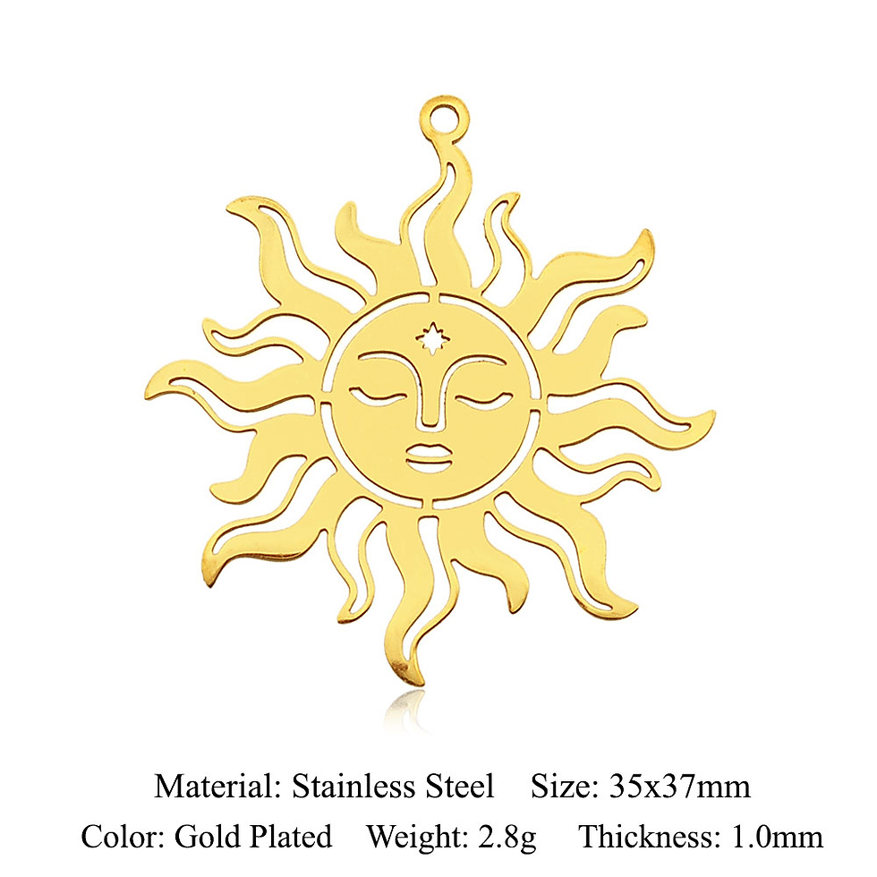 Thumbnail: 316 Stainless Steel Om Buddha Charms – 5pc Jewellery Making