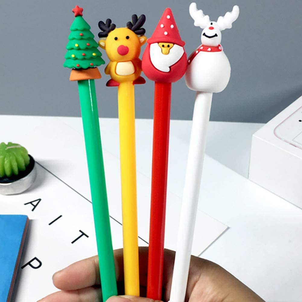 Festive Fun Rollerball Gel Pens: A Set of 12 Christmas-Themed Ballpoint Pens