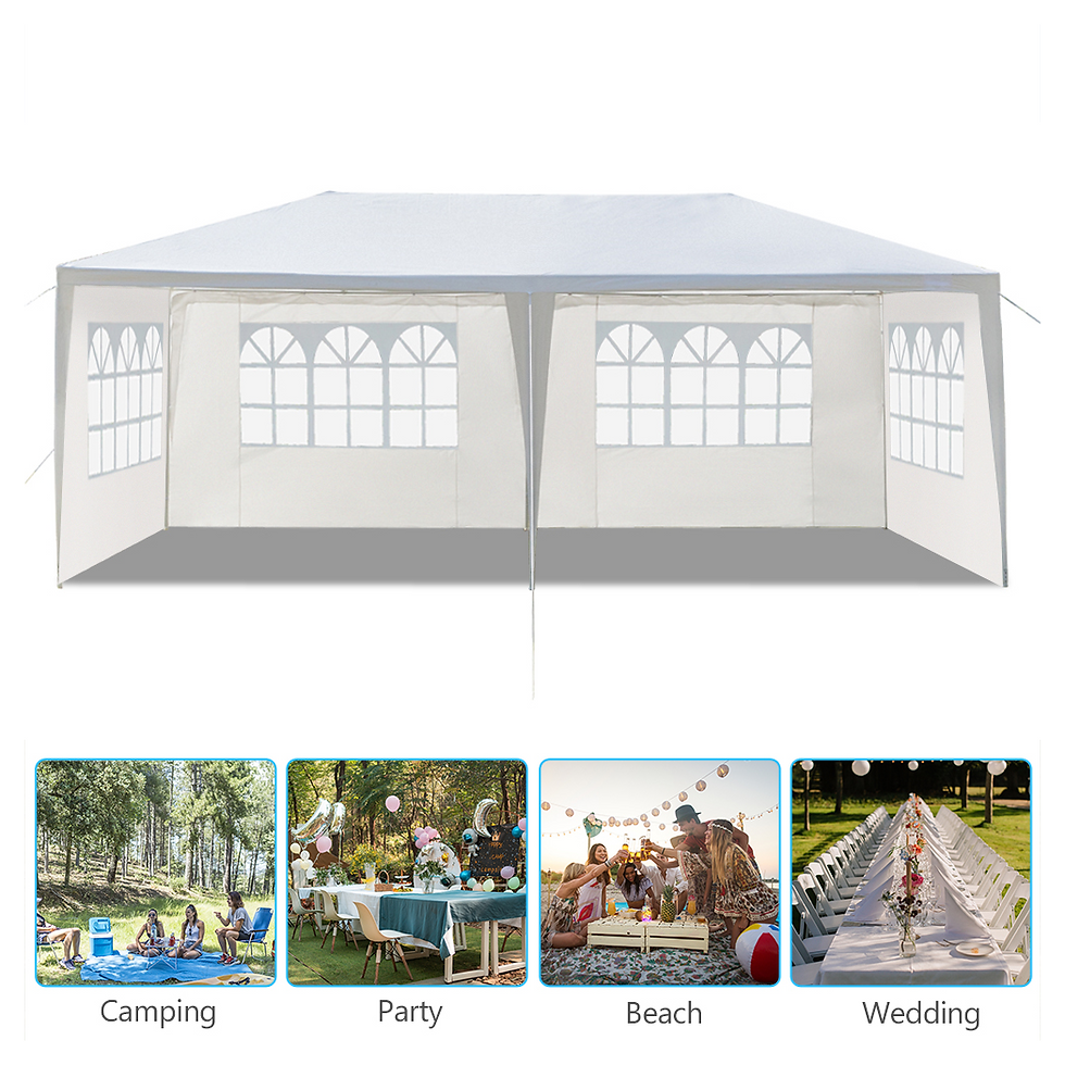 Thumbnail: 10'X20' Outdoor Party Tent with 4 Removable Sidewalls, Waterproof Canopy Patio