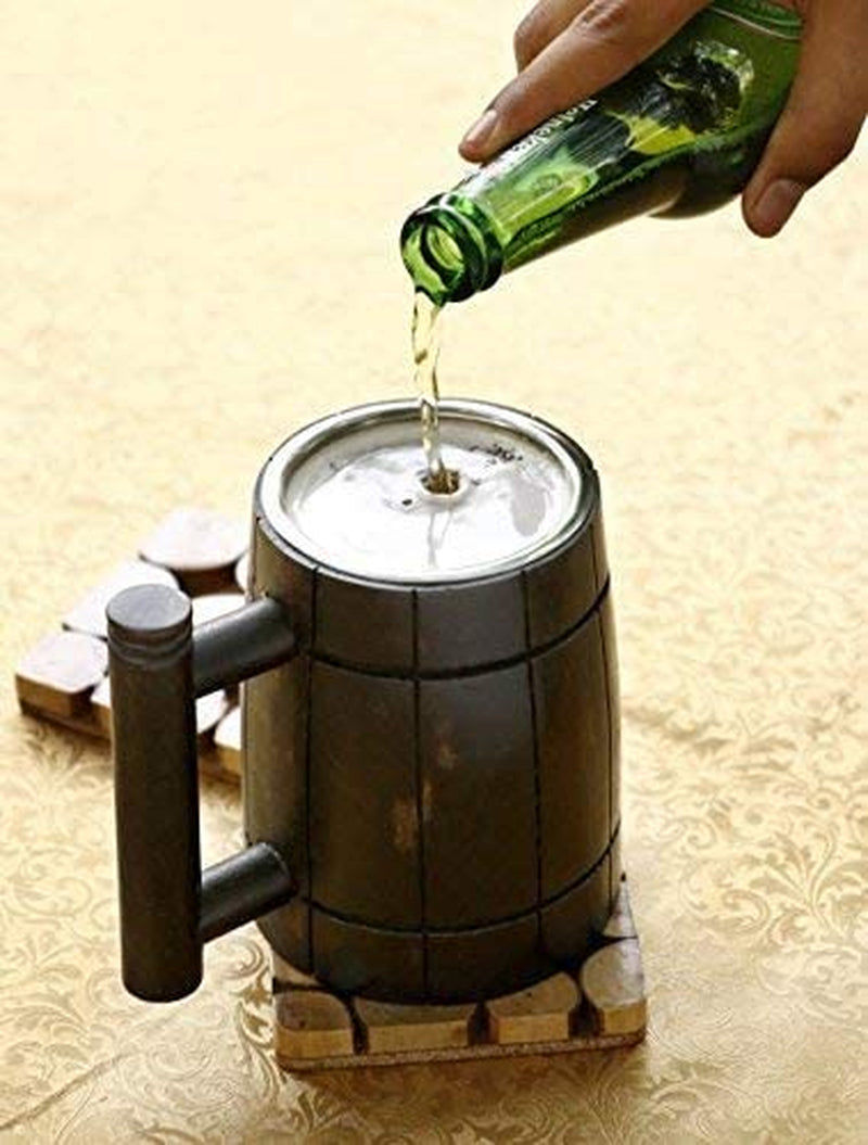 Thumbnail: Handmade Wooden Beer Mug with 18oz Stainless Steel Cup | Great Beer Gift Ideas W