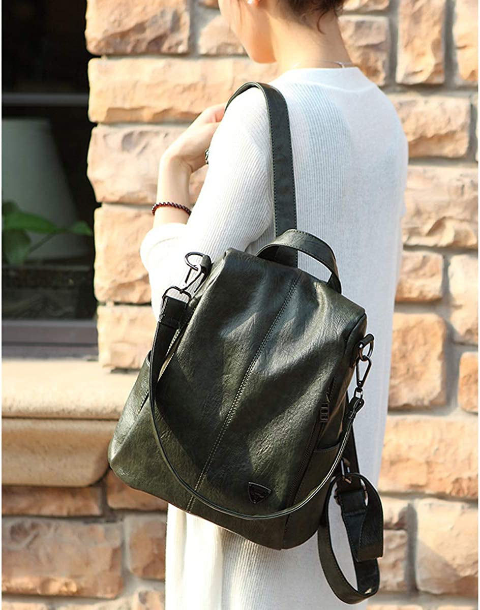 Thumbnail: Women Backpack Fashion Artificial Leather antitheft Vintage Travel Teen Bags