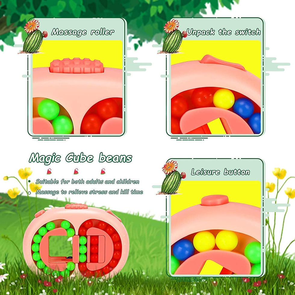 Thumbnail: Decompression Magic Bean Rotating Finger Cube Toys- Best Gift for Kids Adults