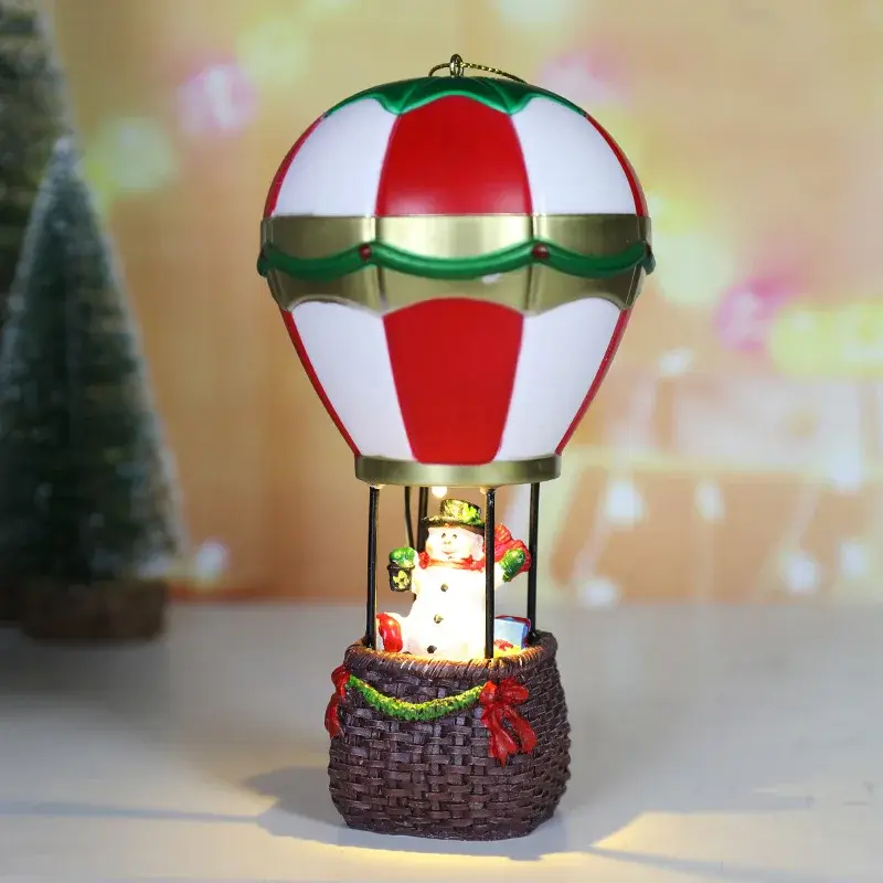 Thumbnail: Christmas Mini Resin Figurines - LED Village House Sculpture, Holiday Home Decor