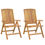 Thumbnail: Reclining Garden Chair 2 pcs Solid Wood Teak
