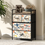 Thumbnail: 4 or 5 or 6 or 7 or 8-Drawer Chest of Drawers, Fabric Dresser with Open Shelf