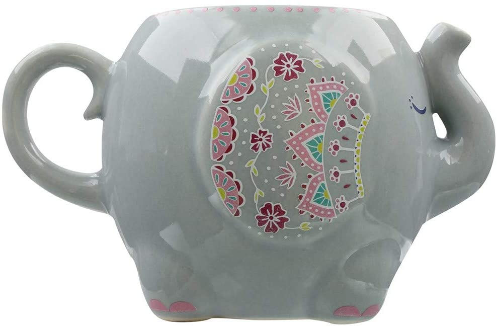 Mandala Elephant Grey Tea or Coffee Mug