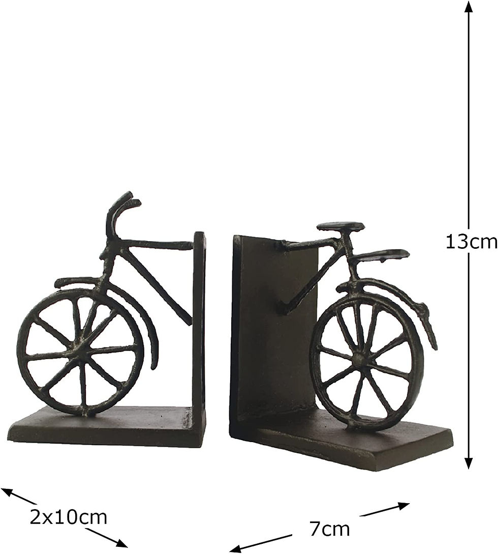 Thumbnail: BICYCLE  Iron Book Ends 13cm Mocha (AI/397)