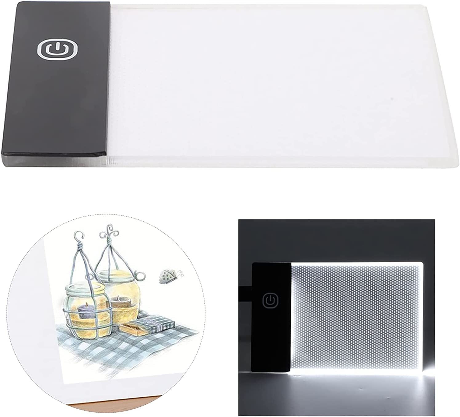LED Light Board, A6 Portable Art Tracing Flip Book Kit Portable Dimmable Brightn