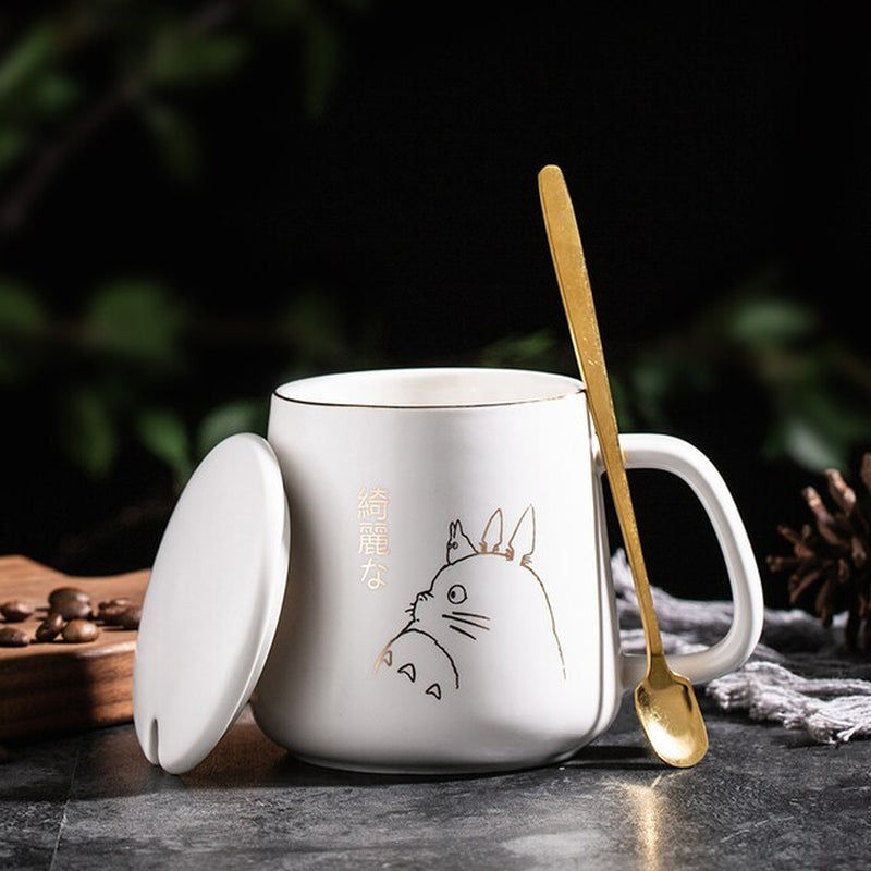 Thumbnail: 400Ml New Product European Style Light Luxury Gold-Painted Ceramic Coffee Mug wi