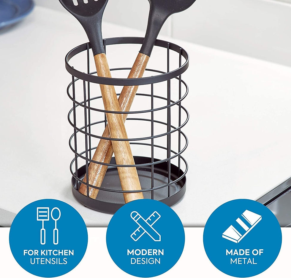 Thumbnail: 51737 Kitchen Utensil Holder, Metal Wire Utensil Storage Basket, Practical Kitch