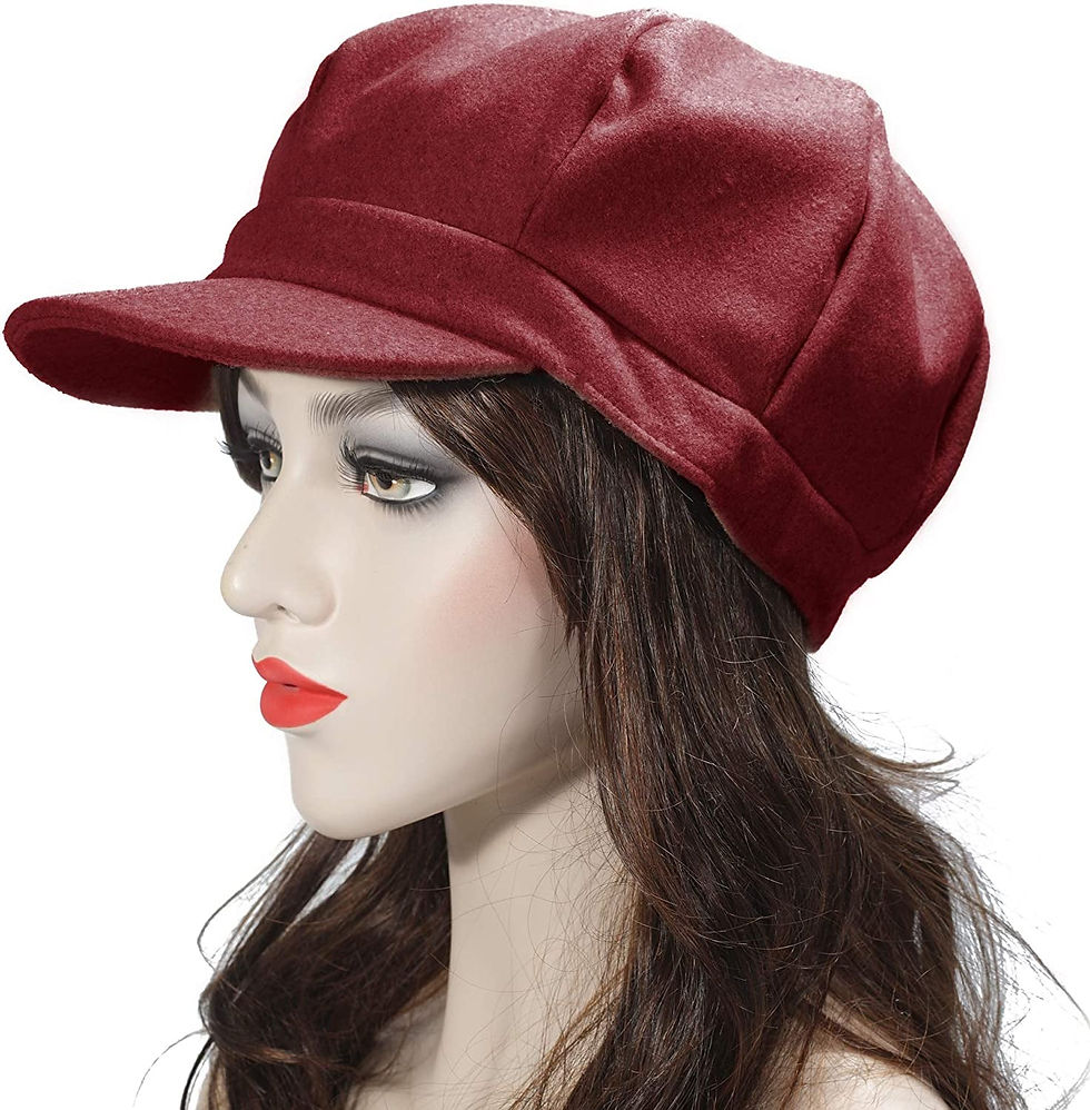Thumbnail: Womens Classic Newsboy Caps Visor 8 Panel Gatsby Apple Cabbie Hat