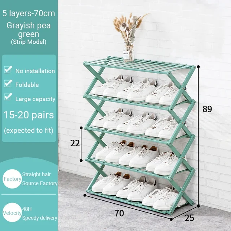 Thumbnail: Foldable Multi-Layer Household Shoe Dormitory Rack | Furniture UK