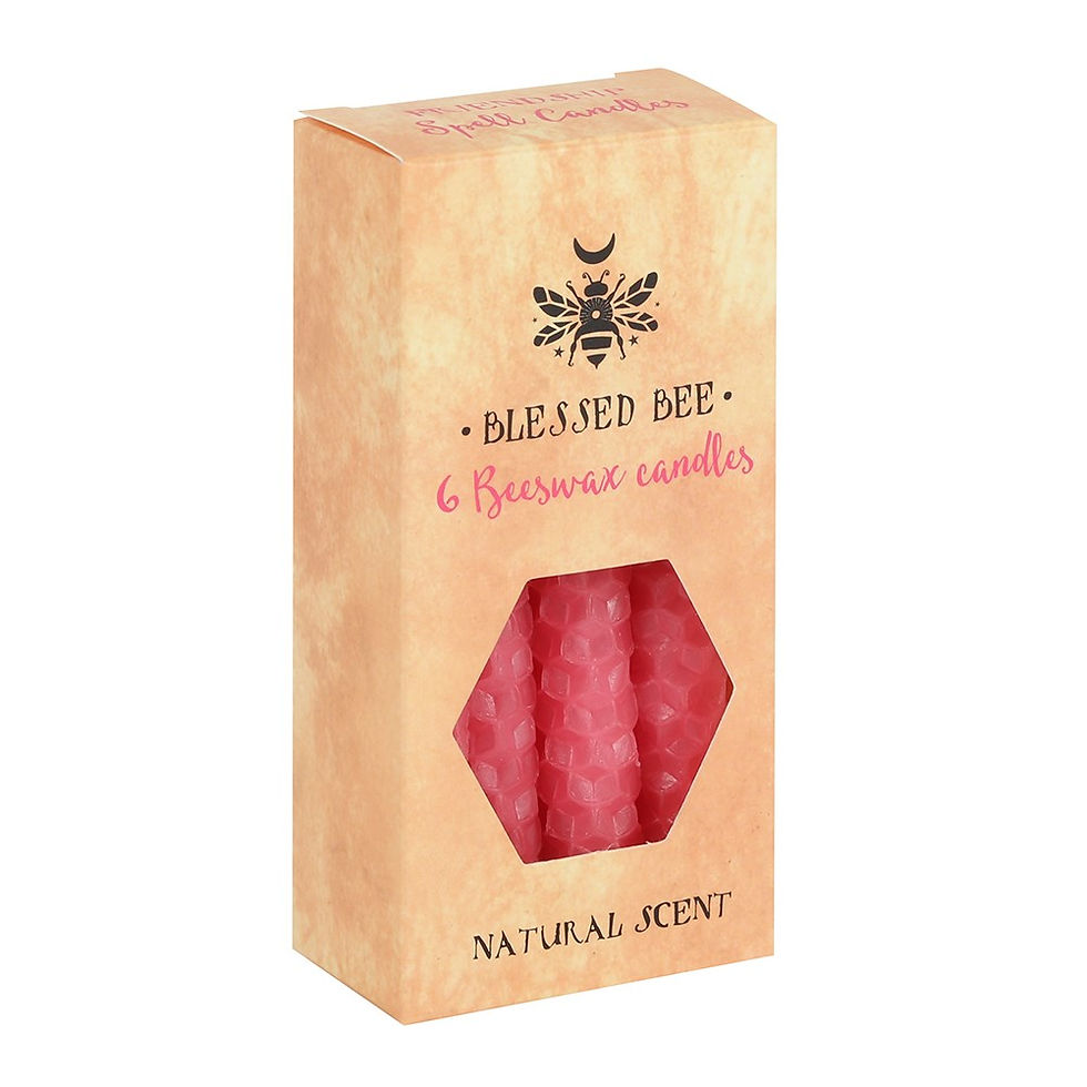 Thumbnail: Set of 6 Pink Beeswax Spell Candles