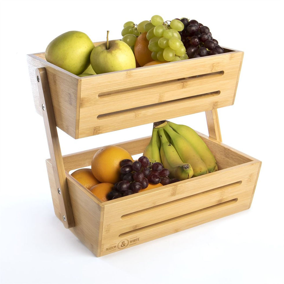 Thumbnail: Bamboo Storage Basket 2 Tier