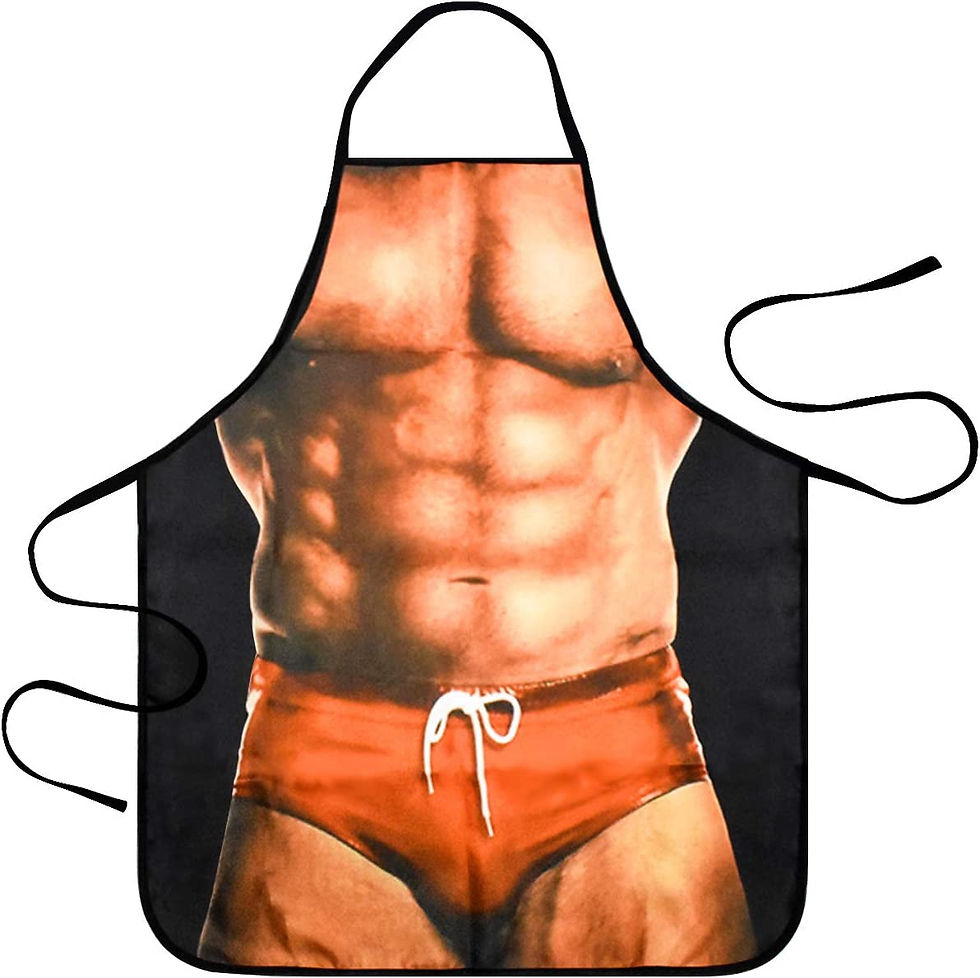 Thumbnail: Sexy Funny Novelty Kitchen Apron Cooking BBQ Party MuscleNerd Apron For Men Gift