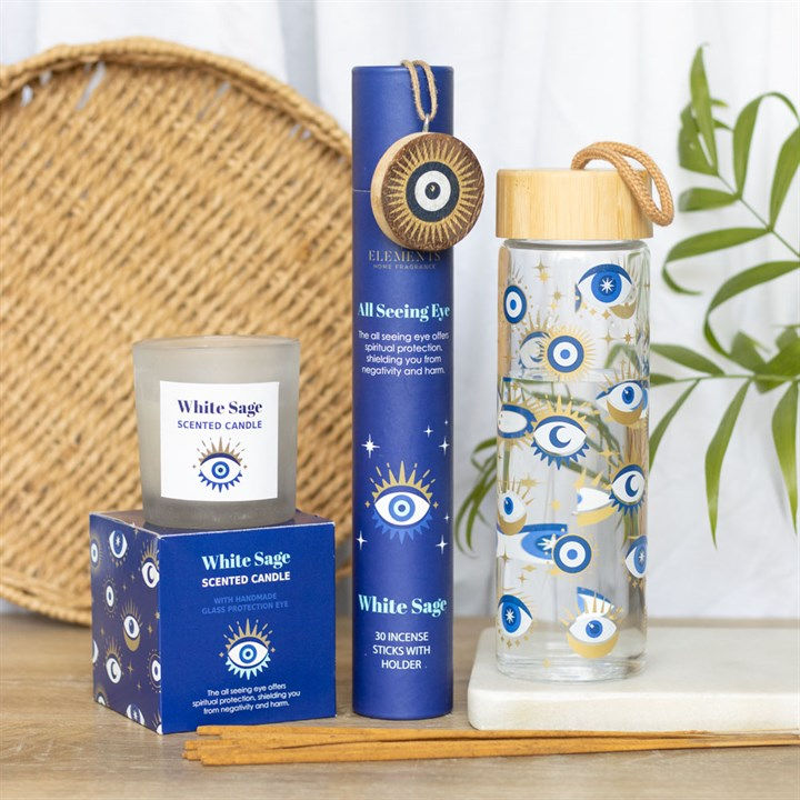 Thumbnail: Set of 12 All Seeing Eye White Sage Incense Stick Gift Sets