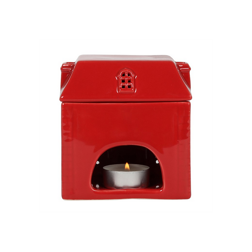 Thumbnail: Red Ceramic House Oil Burner