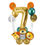 Thumbnail: 18Pcs Jungle Animal Number Balloons Set Chrome Metallic Latex 32inch Gold  