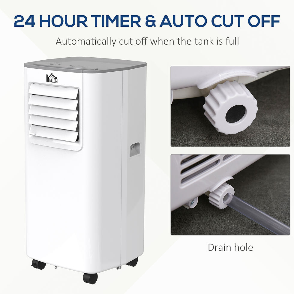 Thumbnail: 5000BTU Portable Air Conditioner 4 Modes LED Display Timer Home Office