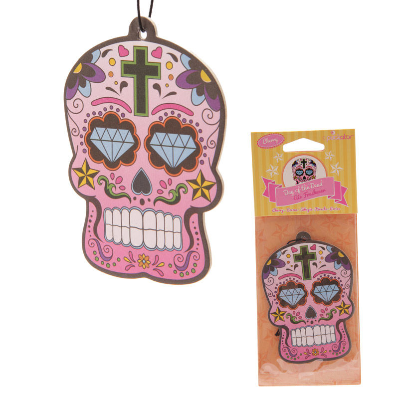 Cherry Fragranced Candy Skull Day of the Dead Air Freshener Novelty Gift