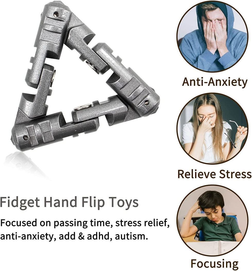 Thumbnail: Metal Triangles Sensory Hand Fidget Toy  | Novelty Gift