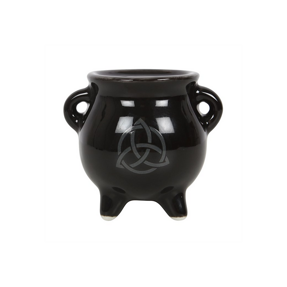 Thumbnail: Triquetra Cauldron Ceramic Incense Holder