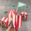 Thumbnail: 20pcs Circus Candy Boxes Red Striped Gift Box with Flags Party Favors Decor
