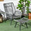 Thumbnail: Garden Rattan Leisure Chair Set with Adjustable Backrest, Grey