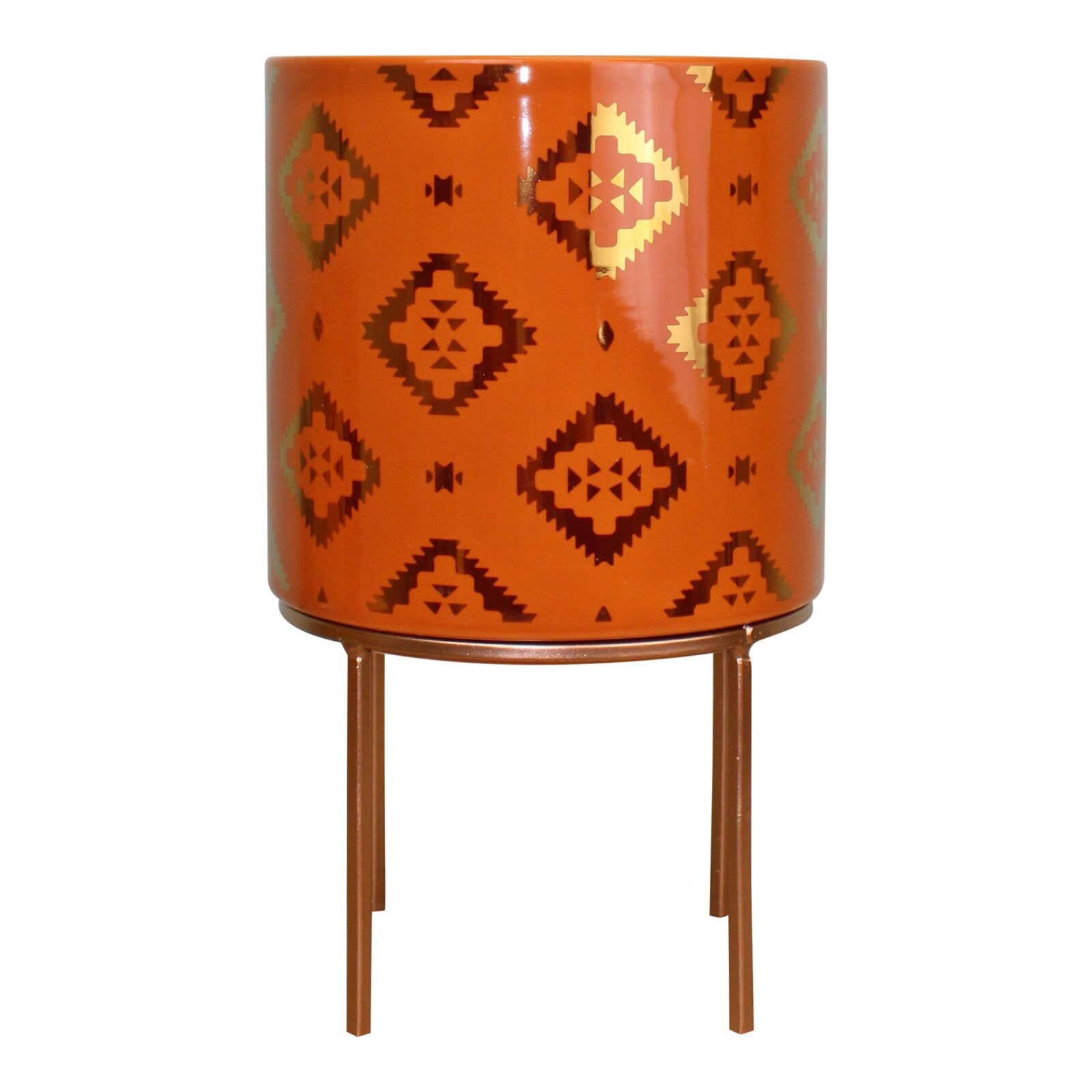 Kasbah Design Ceramic Planter, Orange Shipping furniture UK