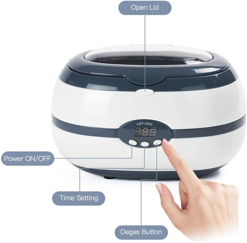Thumbnail: 600ml Ultrasonic Cleaner, 40khz Ultrasound Cleaning Machine, Bath Timer Jewelry