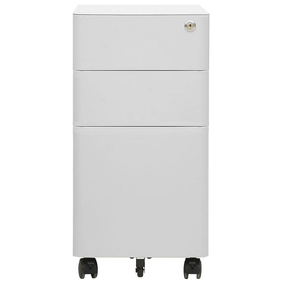 Thumbnail: Mobile File Cabinet White 30x45x59 cm Steel