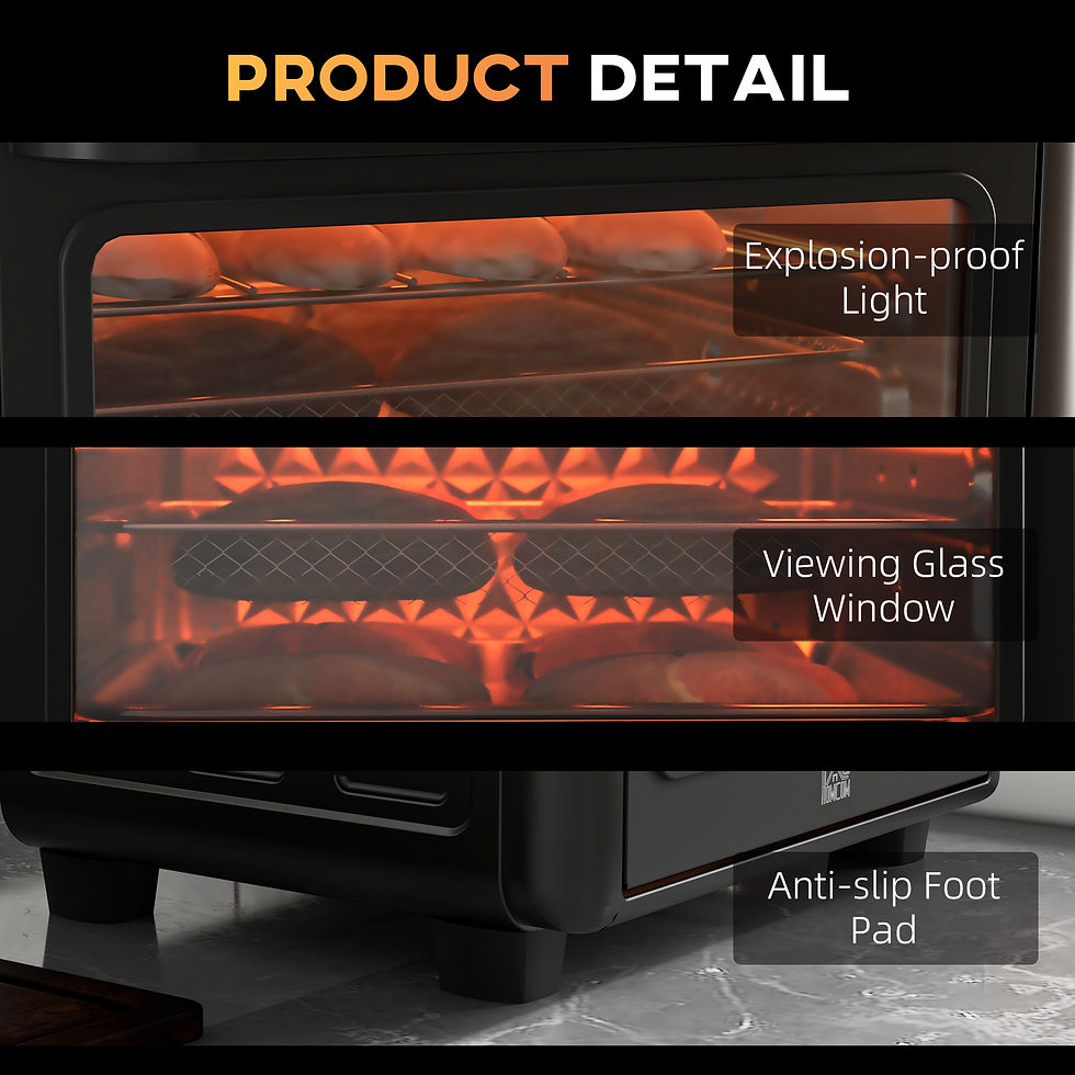 Thumbnail: Air Fryer Oven 13L Mini Oven Countertop Convection Oven 1200W Black