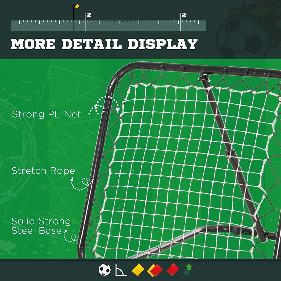 Thumbnail: Adjustable Rebounder Net Goal – Football & Baseball Training Set
