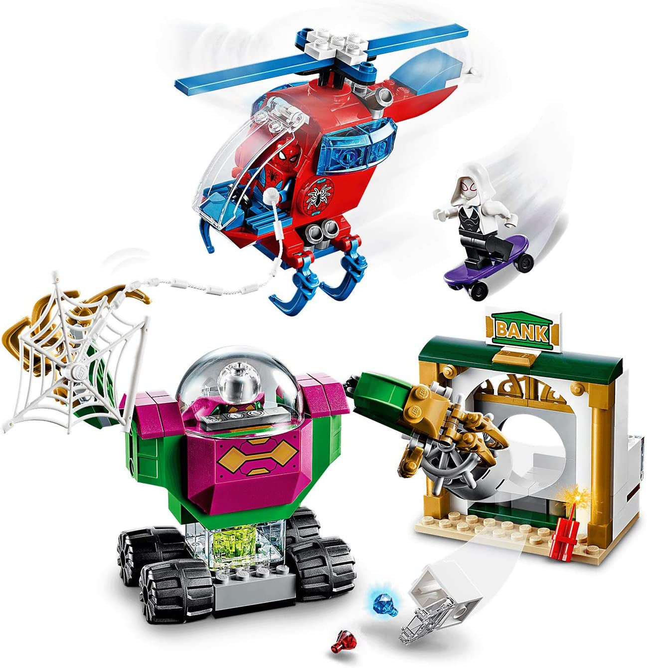 76149 Super Heroes Marvel Spider-Man The Menace of Mysterio Helicopter Toy for P