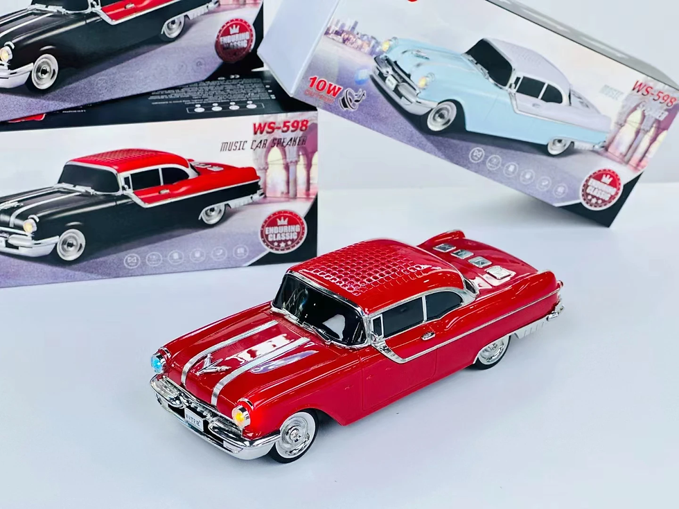 Thumbnail: Car Shaped Bluetooth Speaker with TF USB FM AUX Handsfree TWS LED Light