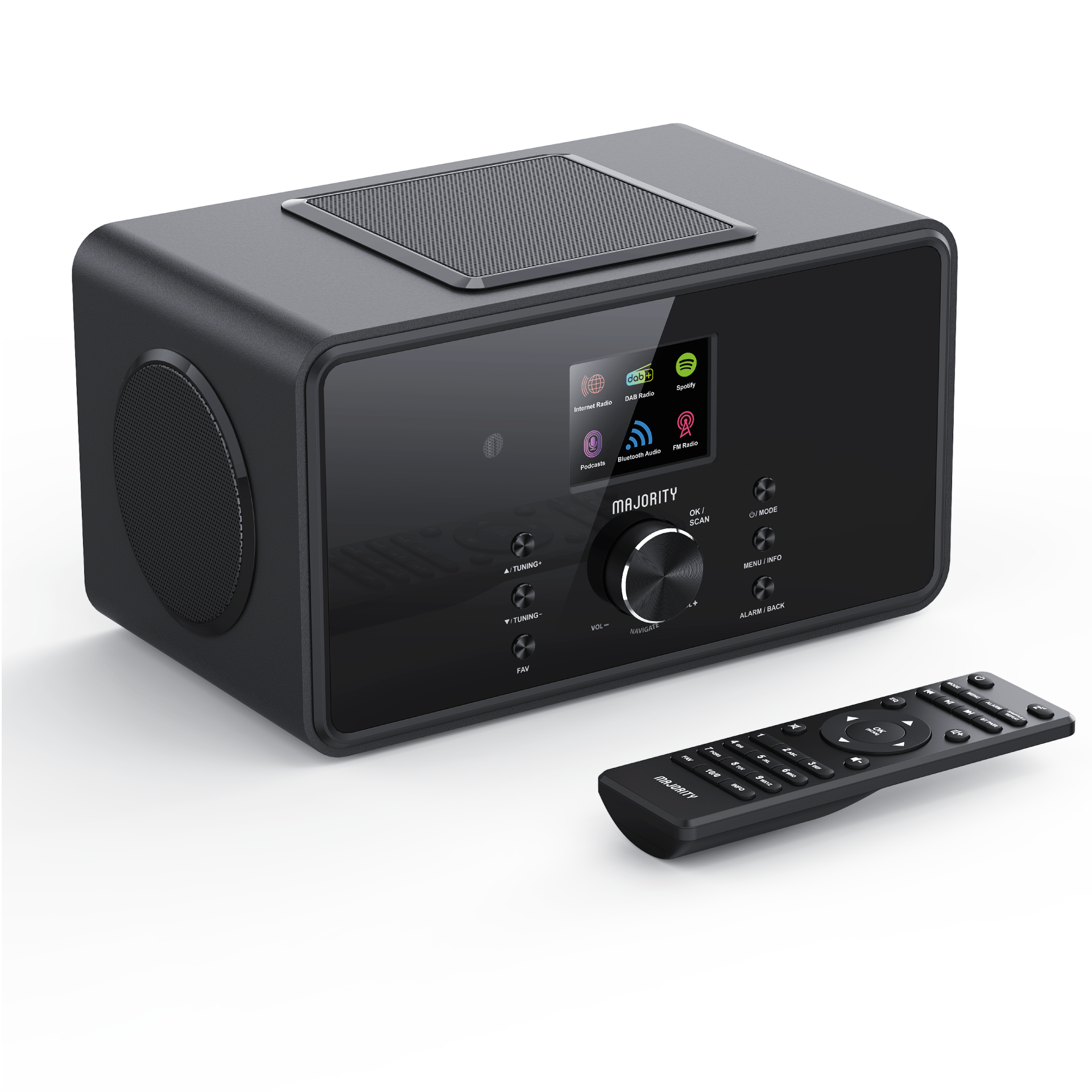 Majority Bard 100W Music System with DAB+, Internet Radio & Bluetooth – Black
