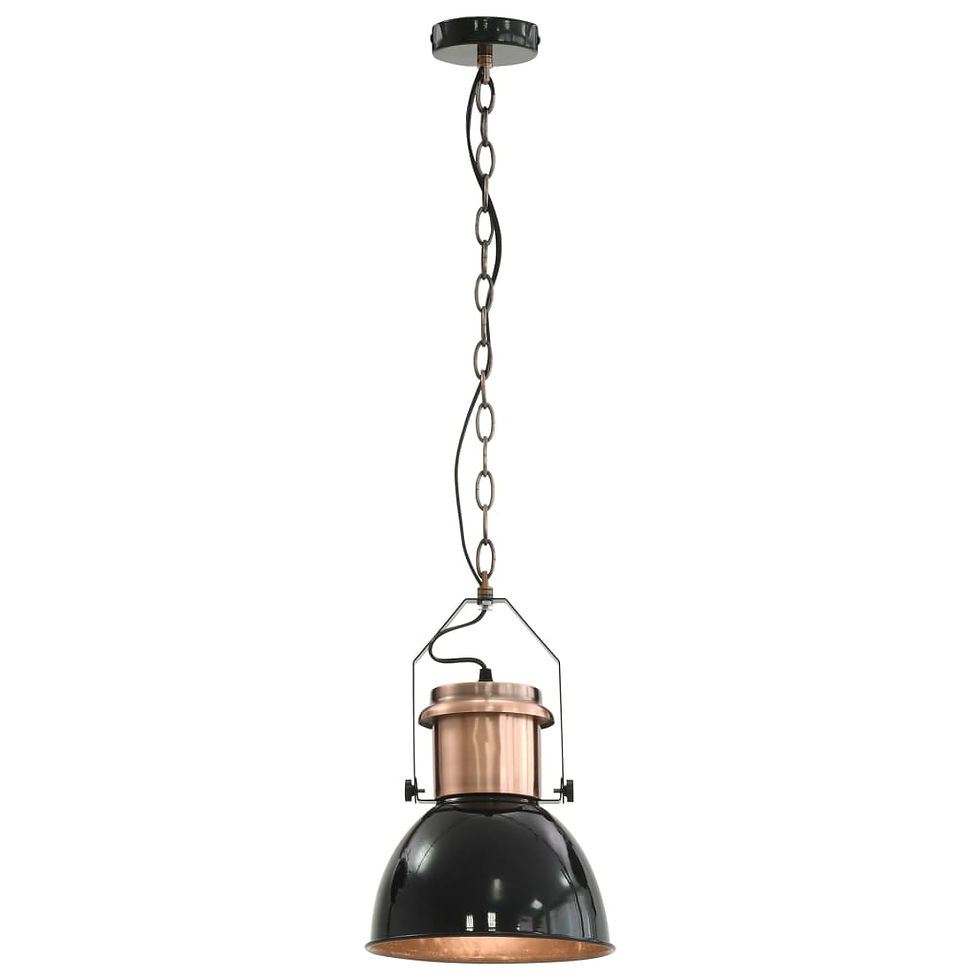 Thumbnail: Ceiling Lamp 2 pcs Black Round E27