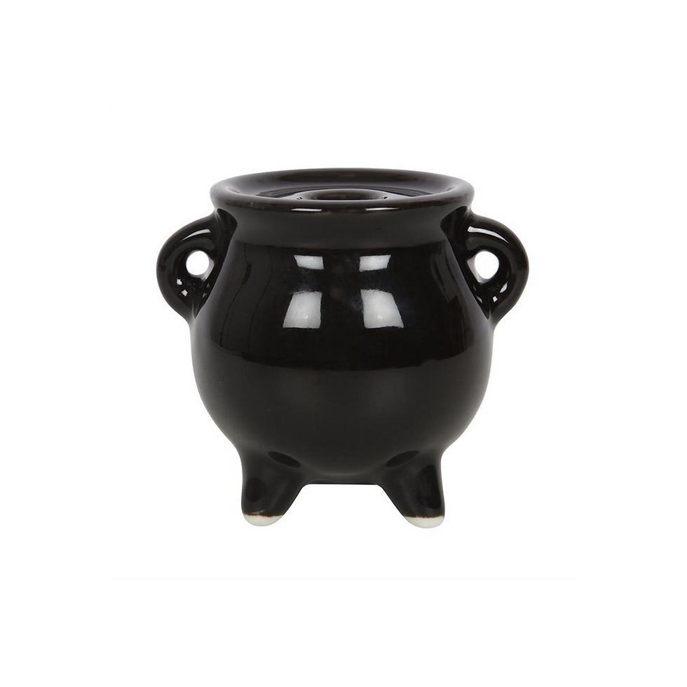 Thumbnail: Mystical Moon Cauldron Ceramic Incense Holder