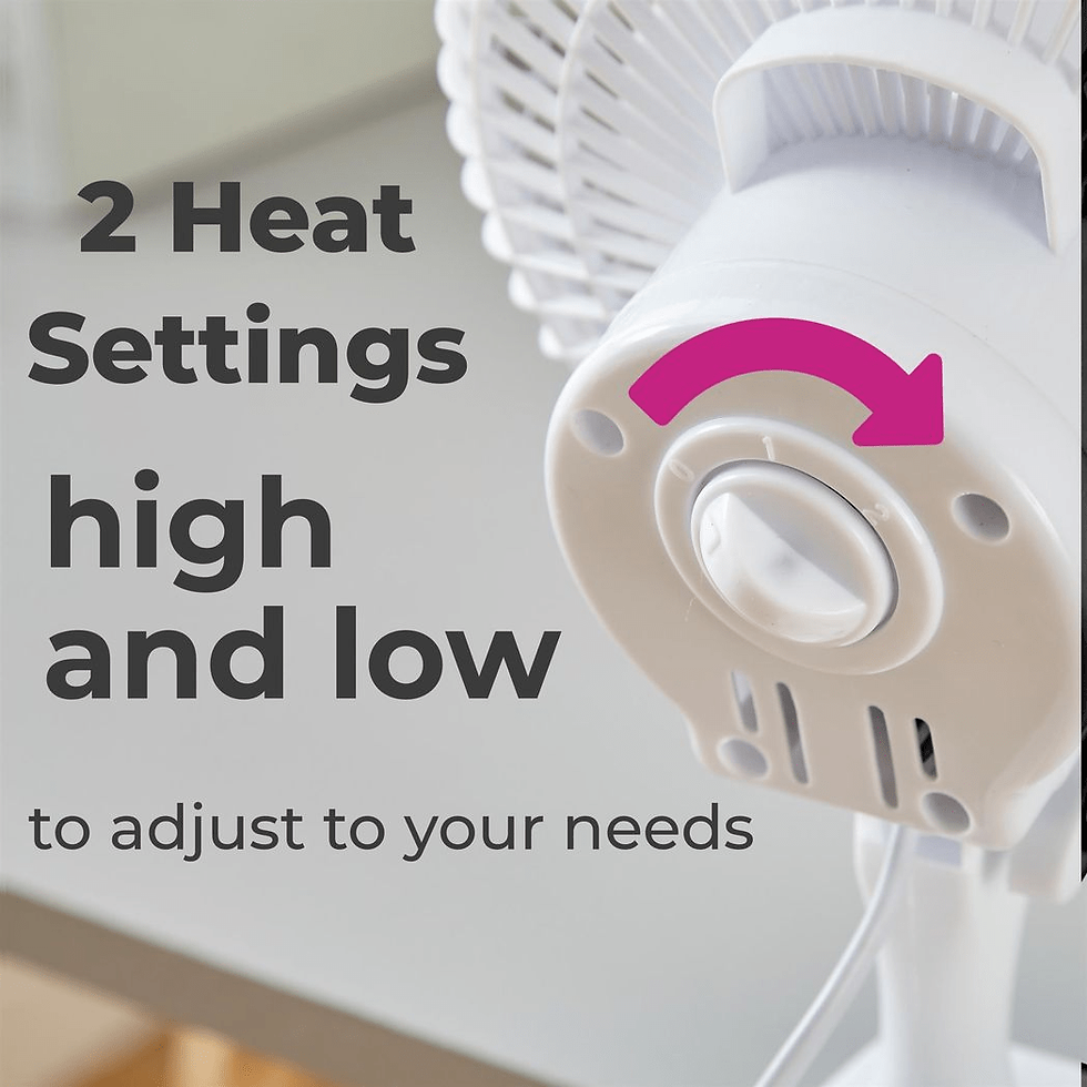 Thumbnail: White Mini Clip Desk Fan – 6 Inch 2 Speed Fan with Base Mount