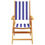 Thumbnail: Reclining Garden Chairs 6 pcs Blue and White Fabric and Solid Wood