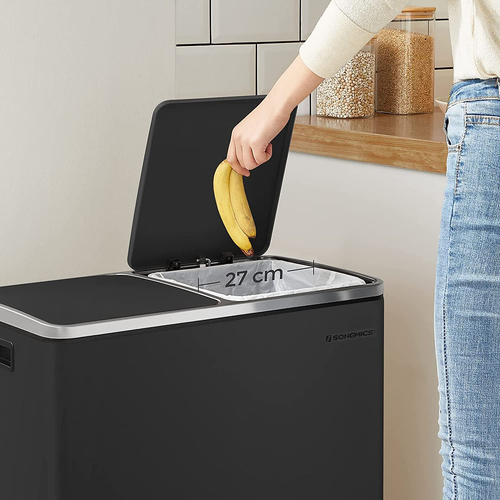 Thumbnail: Double Rubbish Bin, 2 x 30L Waste and Recycling Kitchen Bin with 15 Rubbish Bags
