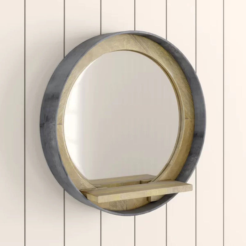 Thumbnail: Wilde round Wood Wall Mirror
